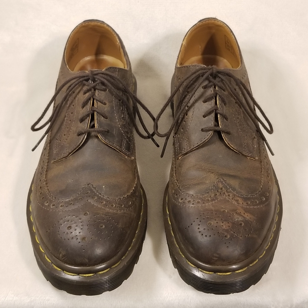 Dr. Martens Dark Brown Brogue Shoes 3989